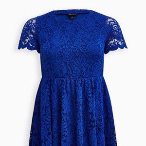 Torrid Midi Lace Fit & Flare Dress